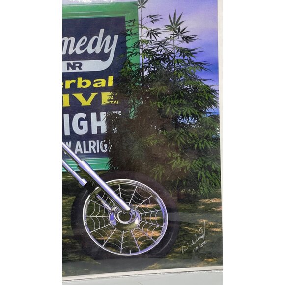 Natures Remedy Skeleton Motorcycle Art Print Signed Limited Edition 10/50 READ - Picture 5 of 6